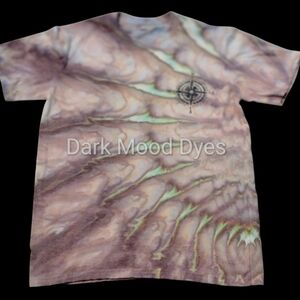 Tie-Dye T-Shirt with Compass Design